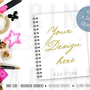 Wedding Planner Mockup, Spiral Notebook Mockup on feminine styled desktop, Journal mockup, Spiral bound Diary mockup, artwork mockup, 336