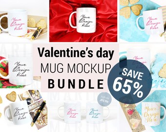 Mug Mockup Bundle, Coffee Mug Stock Photo Bundle with romantic backgrounds, 11oz white mug Stock photo Set, 928
