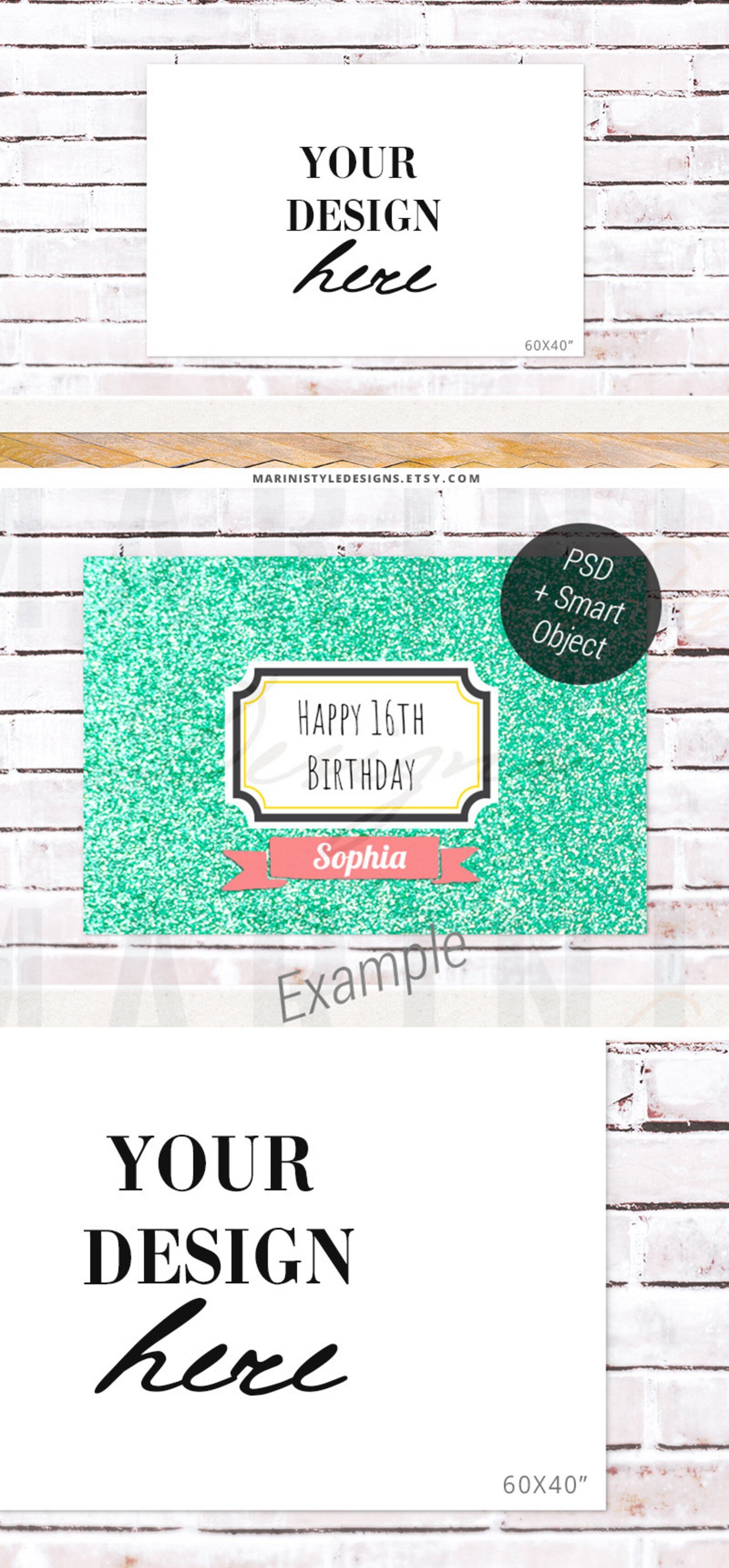 Download Wall Backdrop Mockup for Party Poster Party Banner Backdrop | Etsy