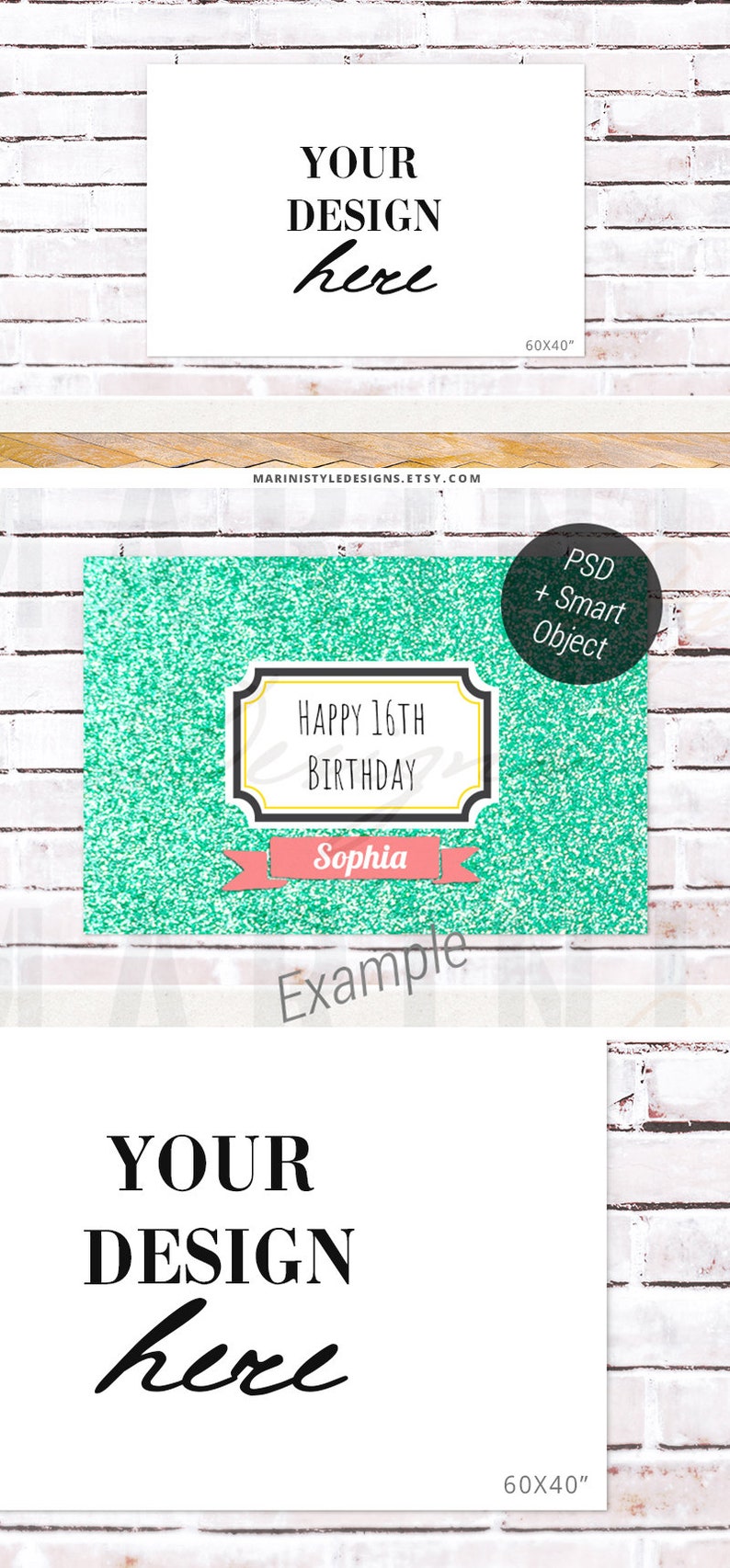 Download Wall Backdrop Mockup for Party Poster Party Banner Backdrop | Etsy