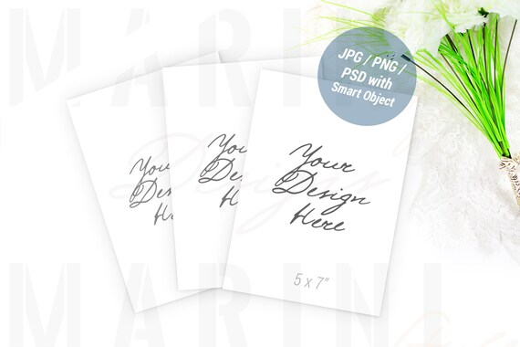 5x7 Wedding Cards Mockup Invitation Card Mockup Wedding Etsy
