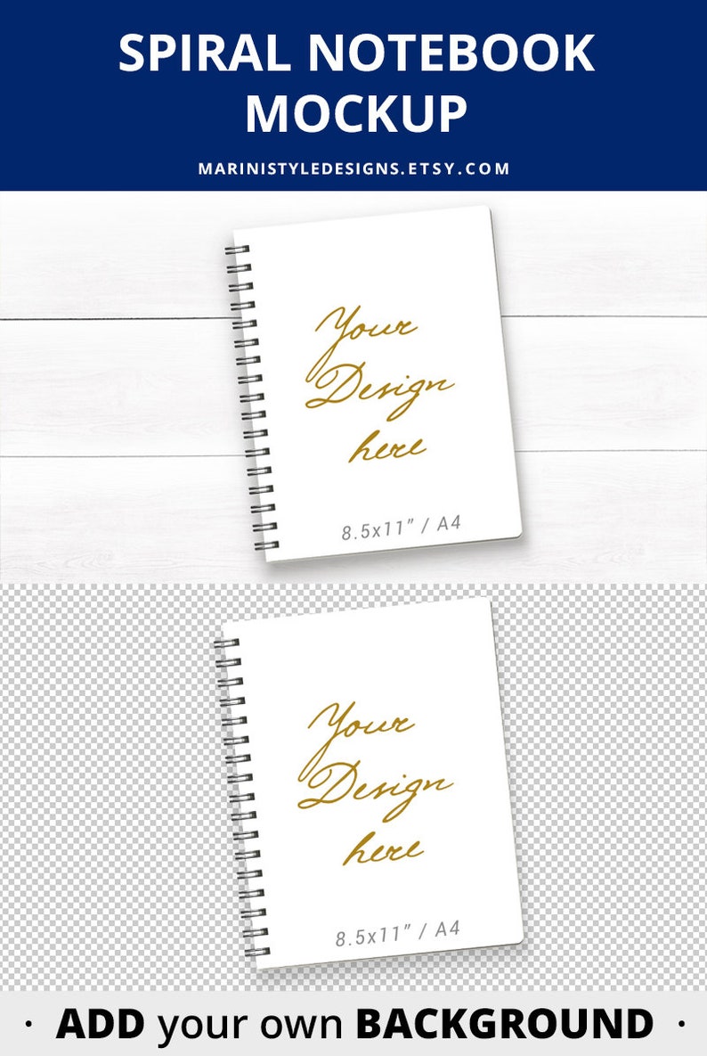 Download Open A4 Notebook mockup Open page planner mockup ...