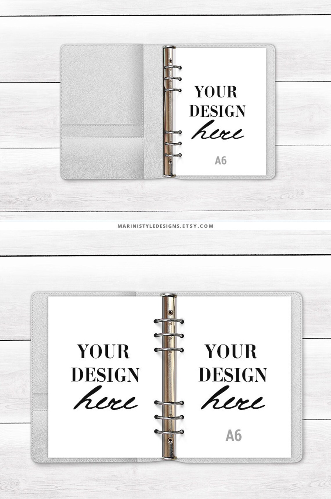 A6 planner Mockup PSD A6 Planner inserts Mockup 6Ring bound Etsy