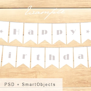 Bunting Mockup, PSD, Smart object, Party Decoration Styled Stock Photography, Stock photo, Paper flags Stock image, Bunting Template, 779