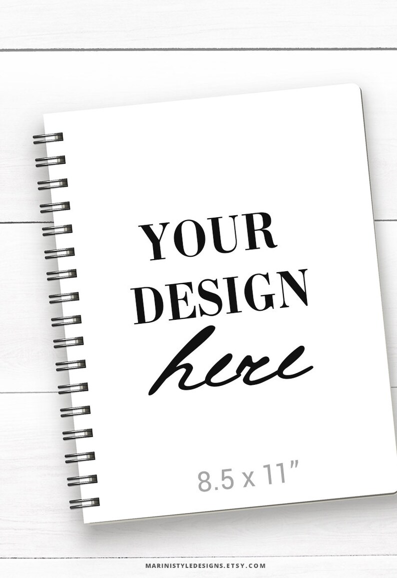 Download Notebook mockup on minimalist neutral background 8.5x11 A4 ... PSD Mockup Templates