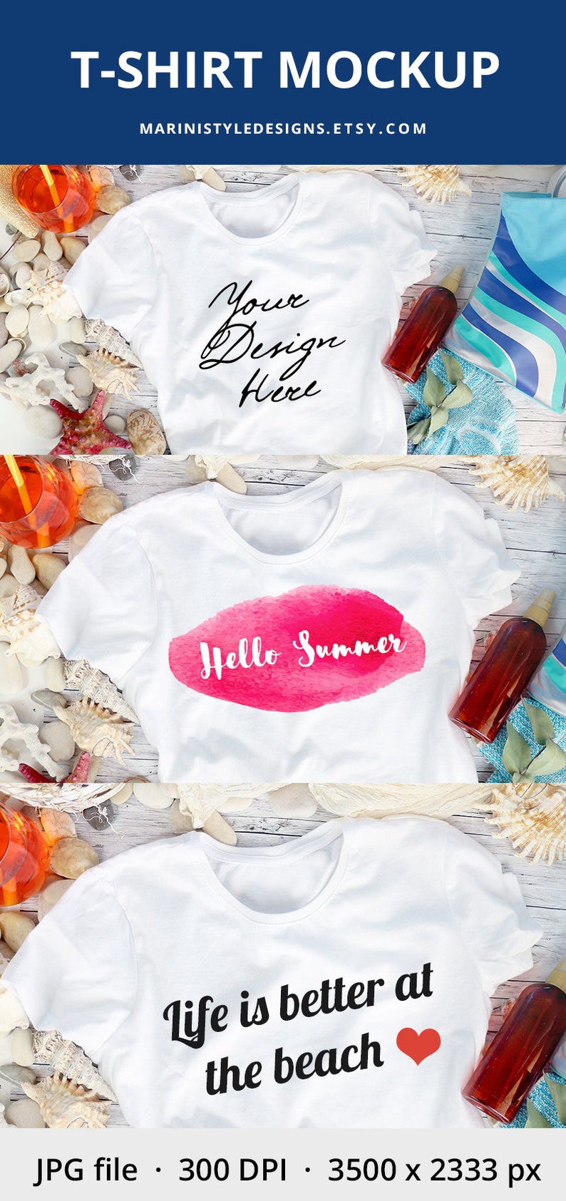 Download White Summer tshirt Mockup Unisex Beach t-shirt mockup | Etsy