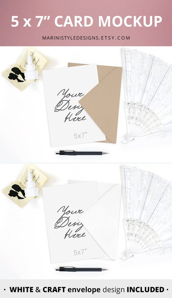 Wedding Invitation Mockup Card Mockup Wedding Stationery Etsy