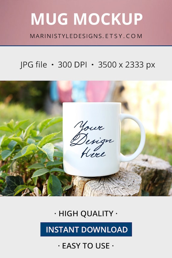 White Mug Mockup on outdoor background, 11oz Mug Mockup, Coffee cup Mock up, Coffee Mug Mockup, Mug Stock Photo, 631