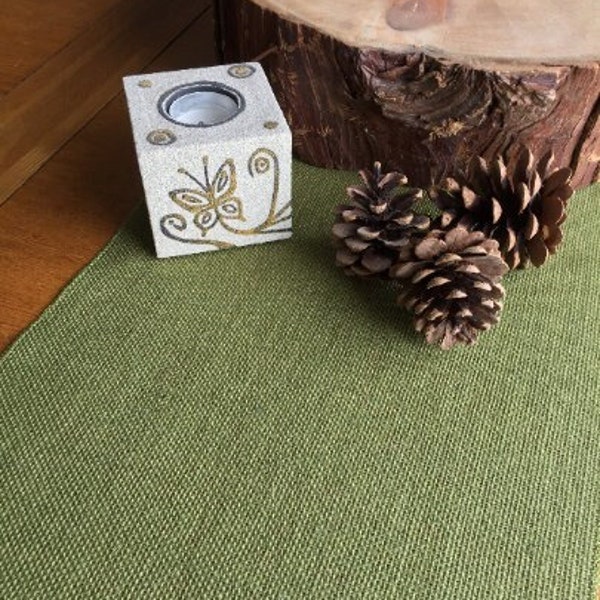 Light Olive Hessian Burlap Table Runner for Weddings & Events