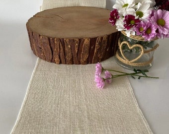 Ivory Cream Hessian Table Runner and Cutlery Holders Table Sets for Weddings & Events