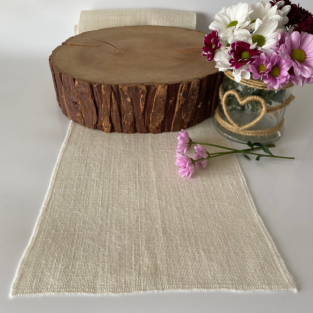 Ivory Cream Hessian Burlap Table Runner - Etsy