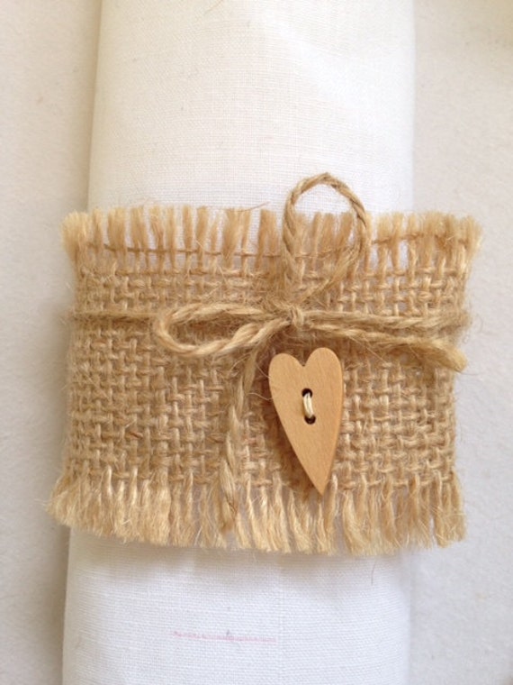 Hessian napkin rings deals