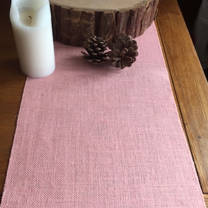 Ballet Pink Hessian Burlap Table Runner