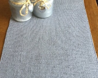 Light Grey Hessian Table Runner and Cutlery Holders Table Sets for Weddings & Events