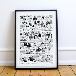 Rap francés / Marillon the Beef / Cartel / ilustración / decoración de pared / música / hip hop
