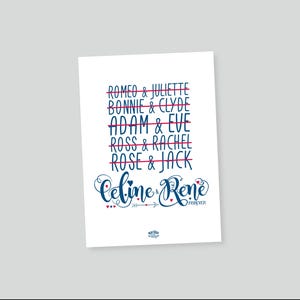 Céline & René Forever / Carte Postale / Marillon the Beef / Illustration / love