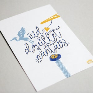 Nid Douillet nantais / Carte Postale / Marillon the Beef / Illustration / ville / Nantes