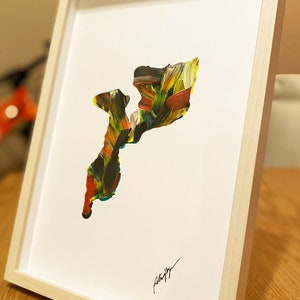 Carte du Mozambique - Peinture