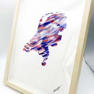 Carte des Pays-Bas - Peinture