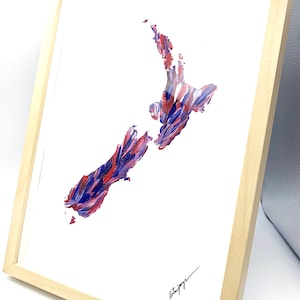 Carte de La Nouvelle-Zélande - Peinture