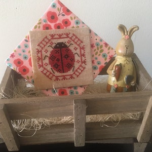 Quirky Quaker: Ladybug - Cross Stitch Pattern - PDF Chart