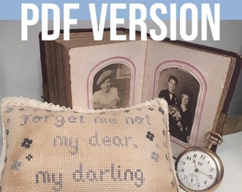 Forget Me Not - Cross Stitch Pattern - PDF Chart