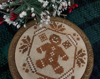 Quirky Quaker: Gingerbread - Cross Stitch Pattern - PDF Chart