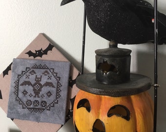 Quirky Quaker: Bat - Cross Stitch Pattern - PDF Chart