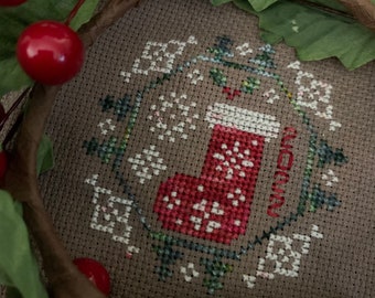 Quirky Quaker: Stocking - Cross Stitch Pattern - PDF Chart