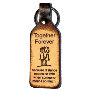 Together Forever Leather Keychain