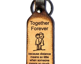 Together Forever Leather Keychain