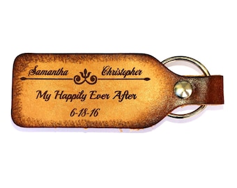 My Happily Ever After Leather Keychain