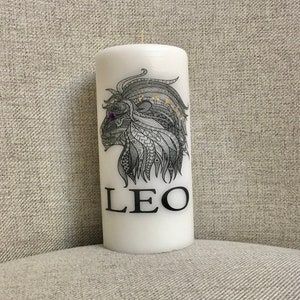 Leo Zodiac Candle, Astrologie Gifts, Zodiac Gifts, Astrology Candles, Birthday Candles Zodiac, Zodiac Sign Candles, Leo Candle, cadeaus voor LEo