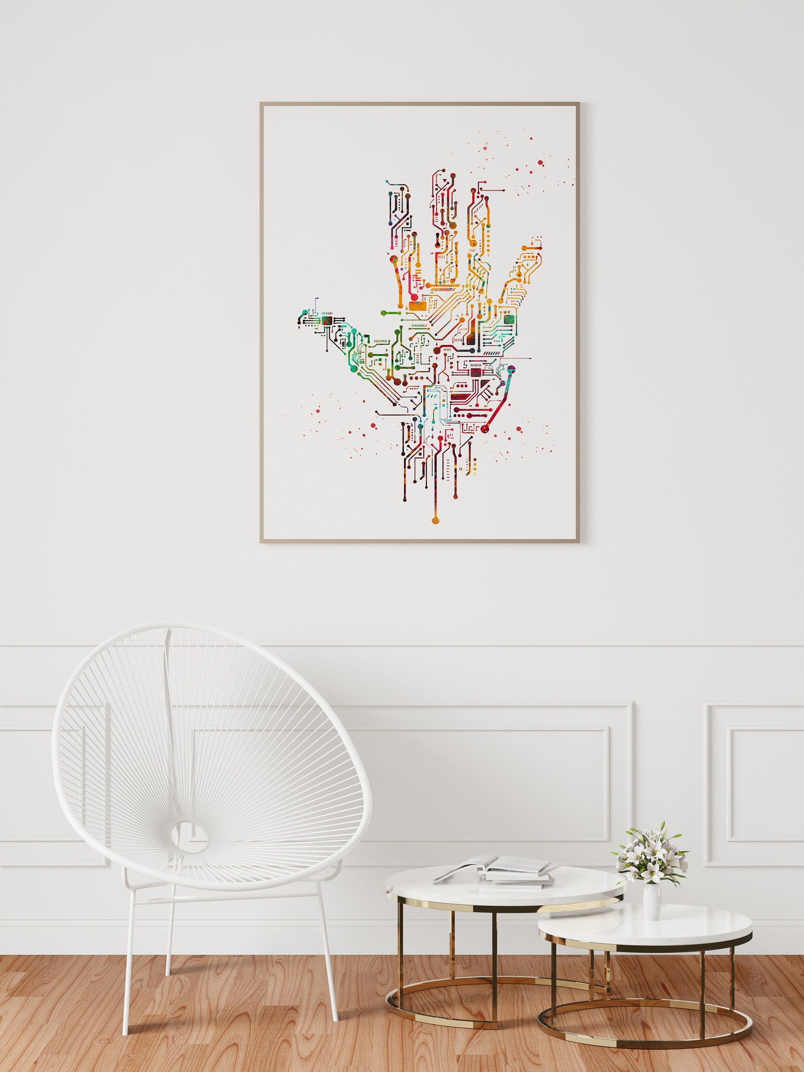 Circuit Hand Computer Science Art Electronic Hand Poster | Etsy