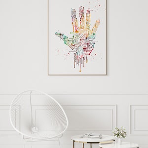 Circuit Hand Computer Science Art Electronic Hand Poster Medical ...