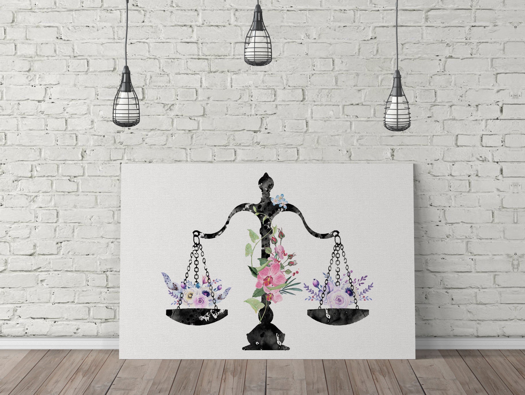Scales of Justice Art Lawyer Art Lawyer Office Decor Etsy