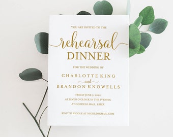 navy blue printable rehearsal dinner invitation template the etsy blue and gold banquet invitation template