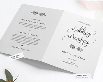wedding booklet etsy