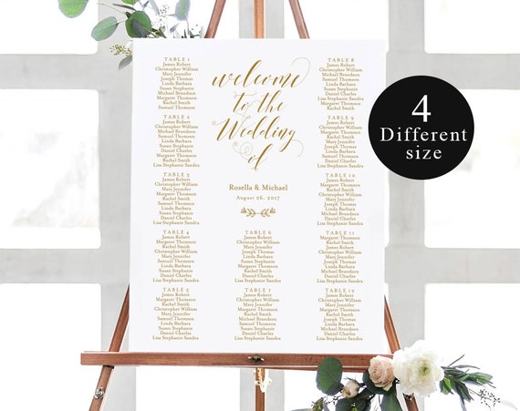 Wedding Seating Chart Printable Seating Chart Seating Chart - Etsy