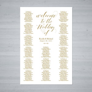 Wedding Seating Chart, Printable Seating Chart, Seating Chart Template ...