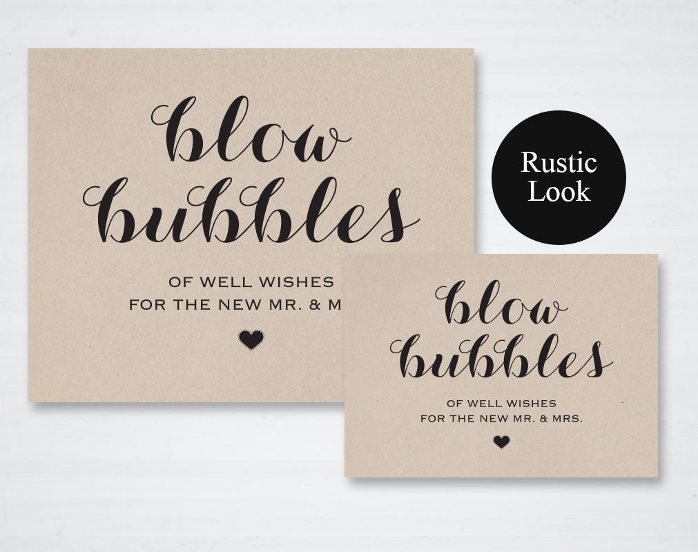 Bubbles Sign Bubbles Wedding Wedding Signs Wedding Sign | Etsy