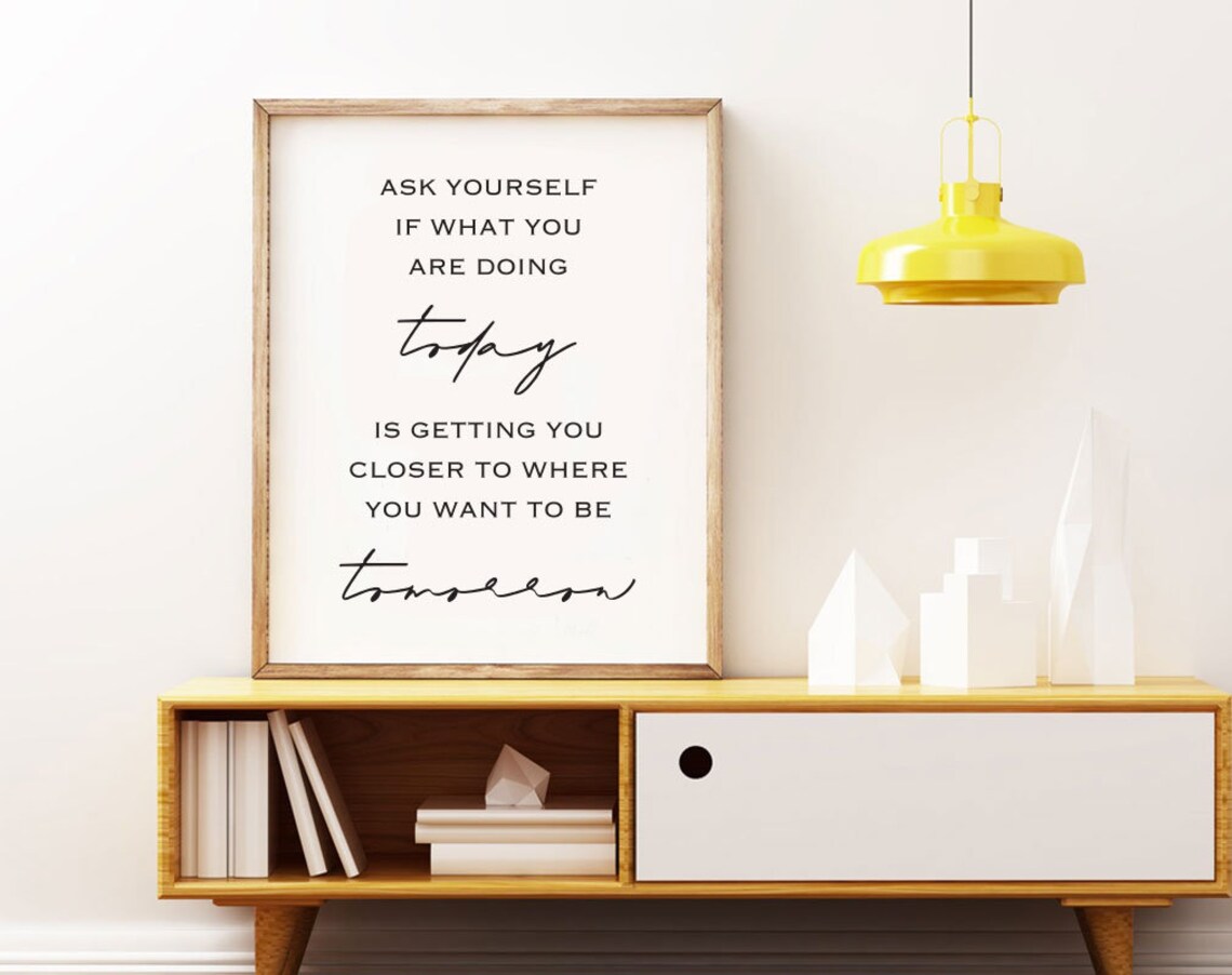 Ask Yourself Printable Home Decor Inspirational Quotes | Etsy