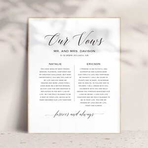 Simple Wedding Vows Template Download Printable Vows Anniversary Vows ...