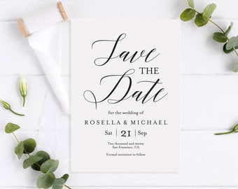 Save The Date Template, Instant Download, Save The Date Cards, Printable Save The Date, Minimalist Save The Day Invites DIY, TOS_245