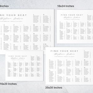 Alphabetical Seating Chart Template Download Minimalist Seating ...