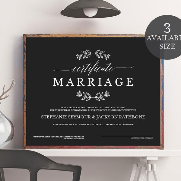 Quaker Marriage Certificate - Etsy