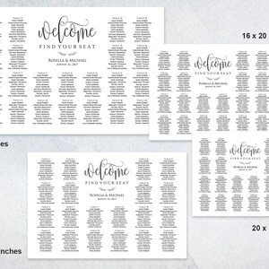 Wedding Seating Chart Printable Seating Chart Seating Chart - Etsy