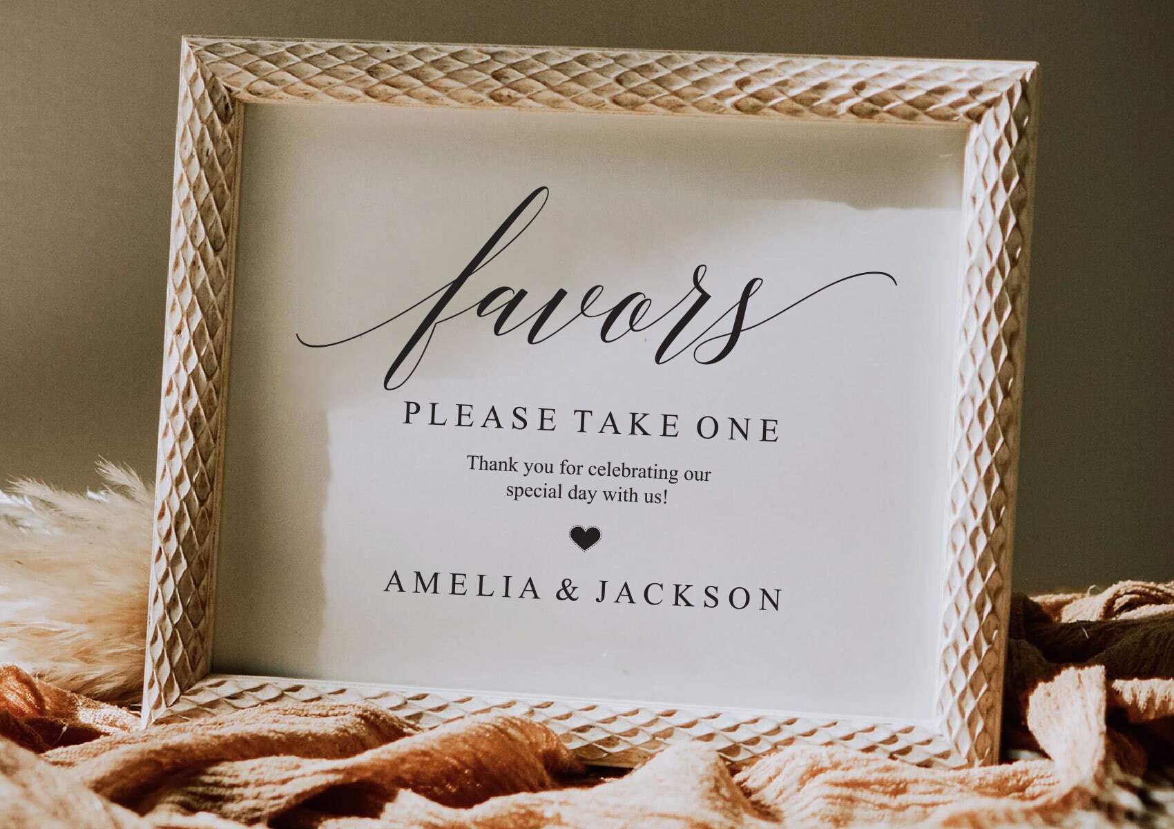 Modern Printable Wedding Favors Sign TEMPLETT Printable - Etsy