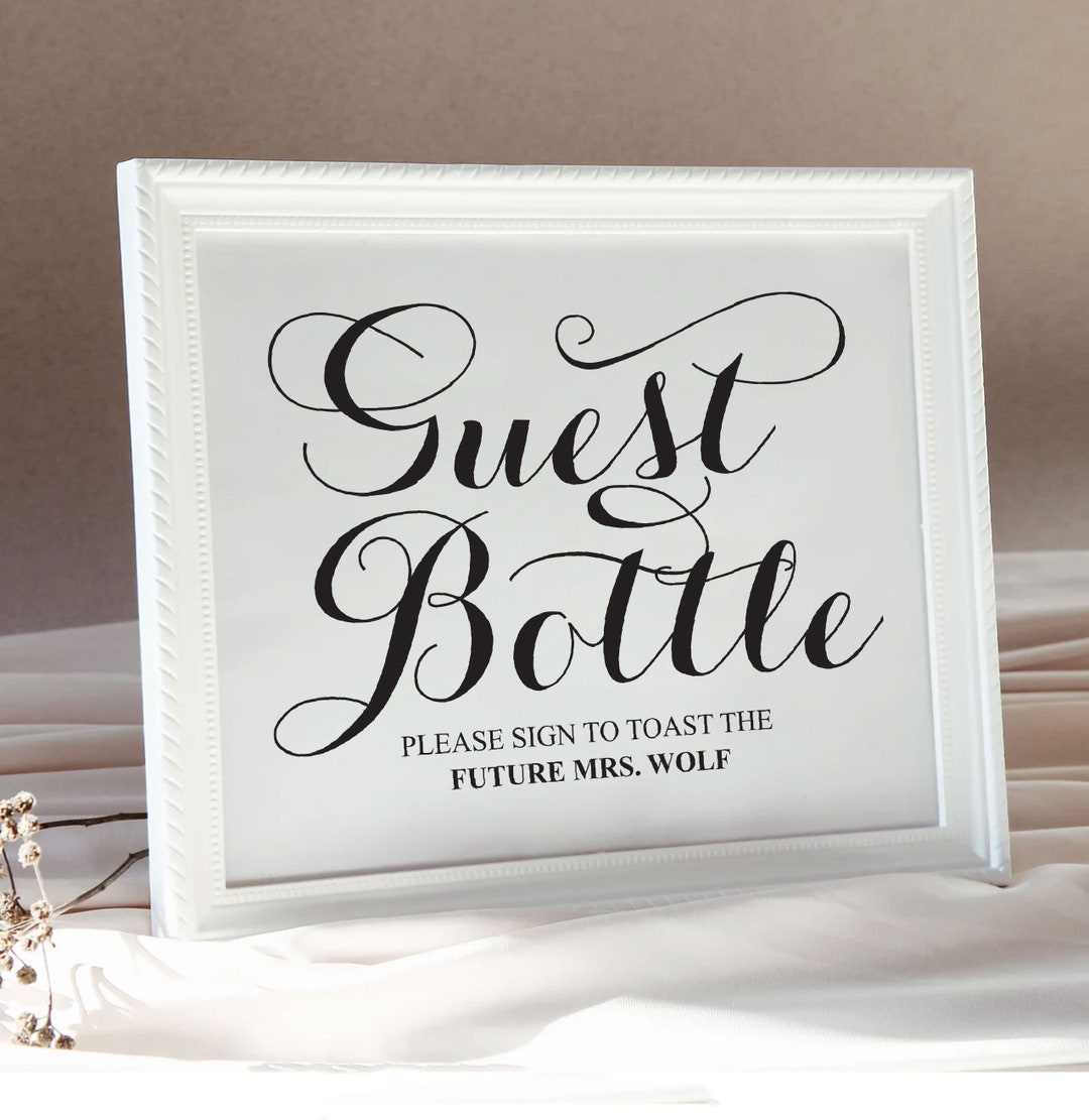 Sign the Wine Bottle. Wine Bottle Guest Book. Winery Wedding. Vineyard