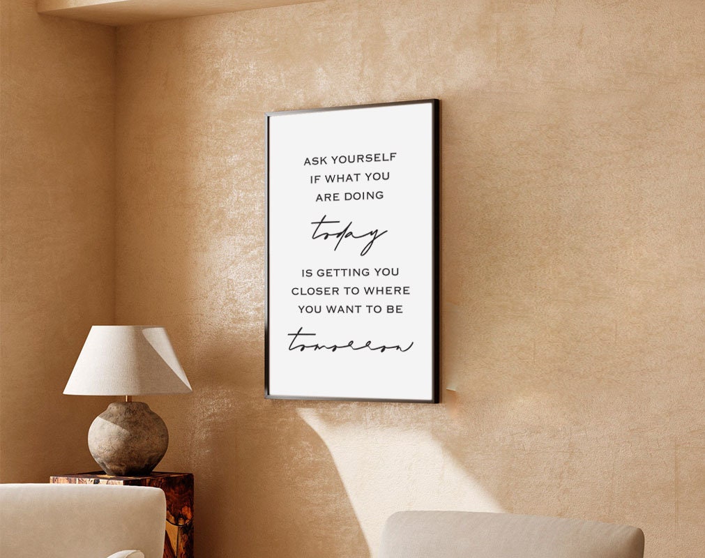 Ask Yourself Printable Home Decor Inspirational Quotes | Etsy